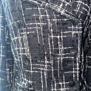 Women's Black and White Plaid Jacket